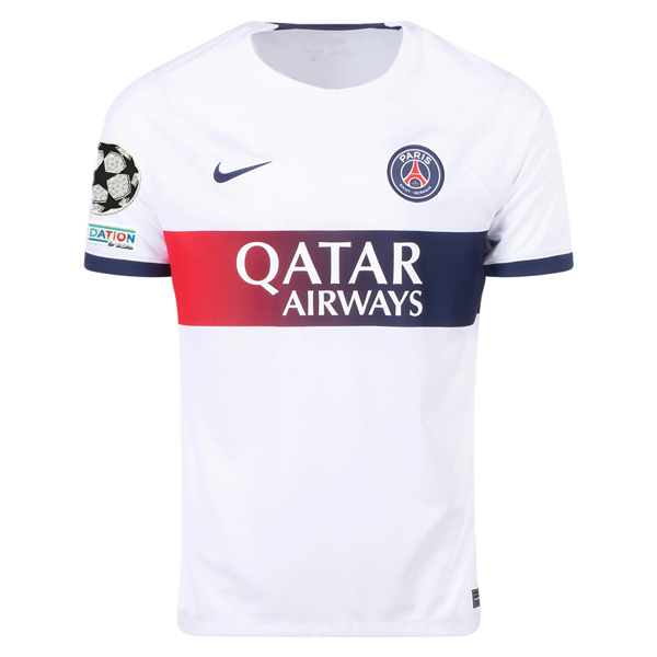 Nike Paris Saint-Germain Lee Kang-in Away Jersey w/ Champions League Patches 23/24 (White/Midnight Navy)