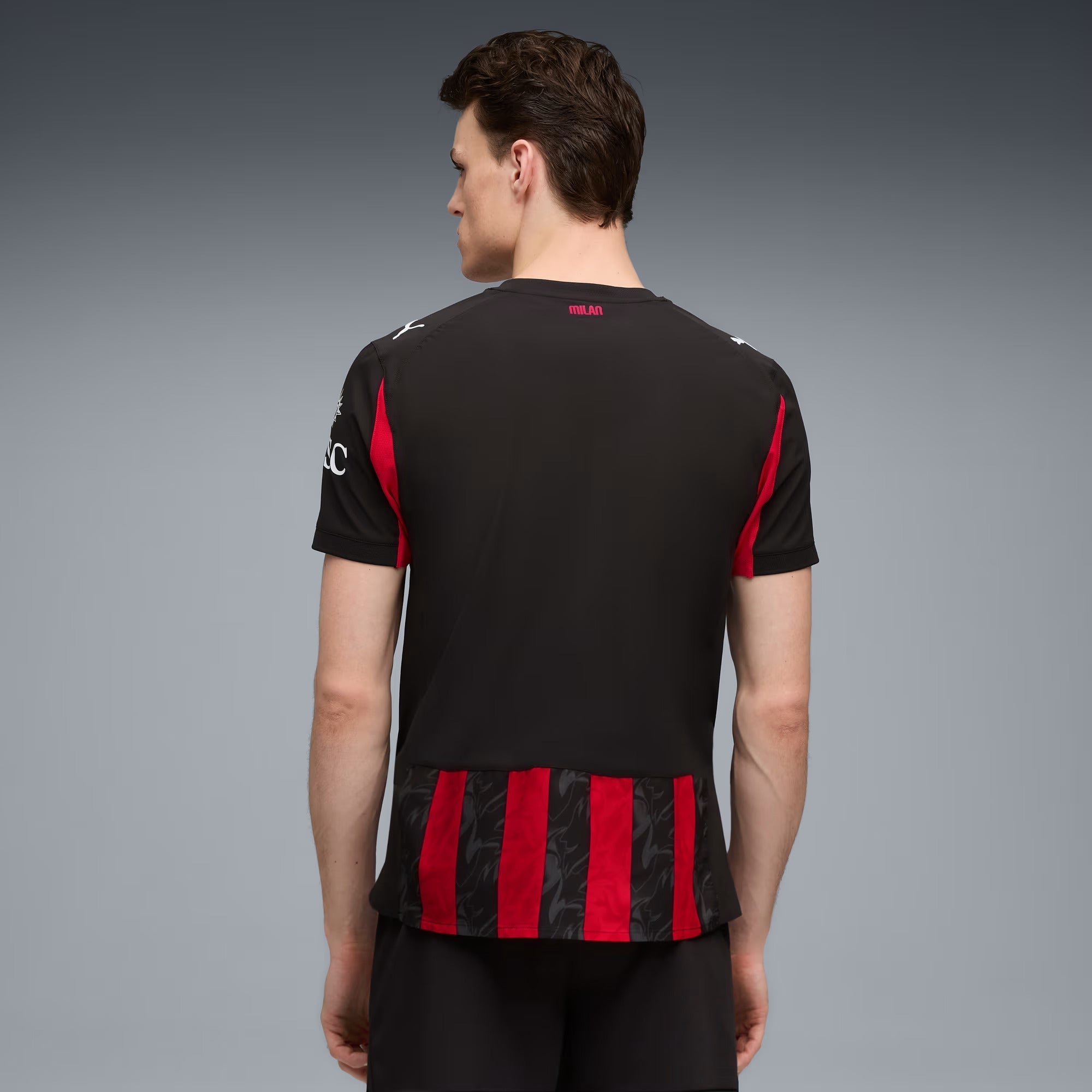 Puma Luka Modric Men's AC Milan Authentic Home Jersey 25/26 w/ Seria A Patch (Red/Black)