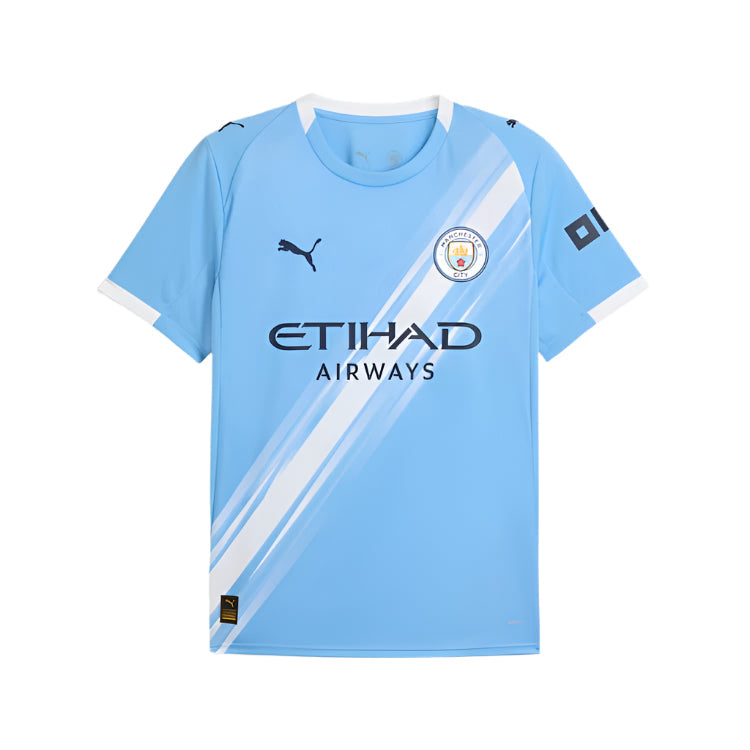 Puma Matheus Nunes Manchester City Home Jersey 25/26 w/ EPL + Sponsor Patch (Team Light Blue/Puma White)