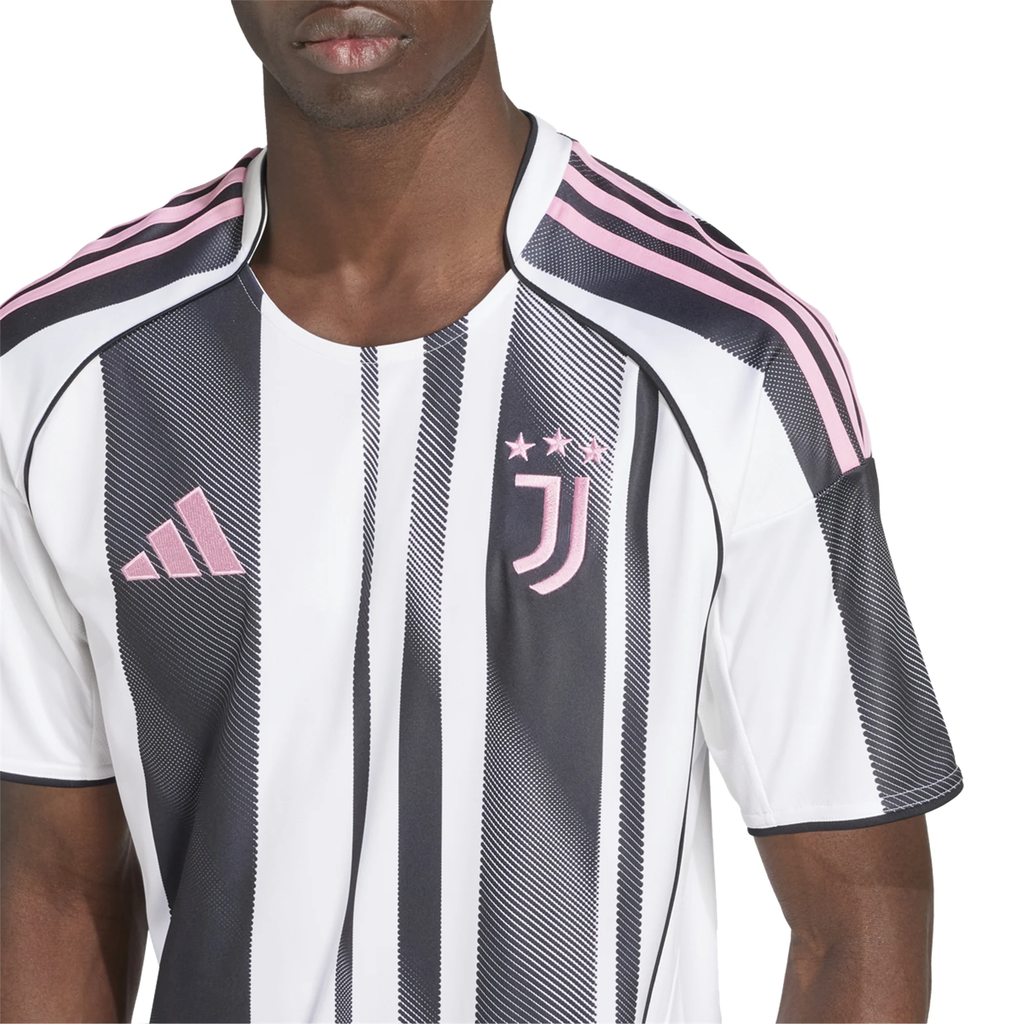 adidas Men's Juventus Home Jersey 25/26 (White/Black/Pink)