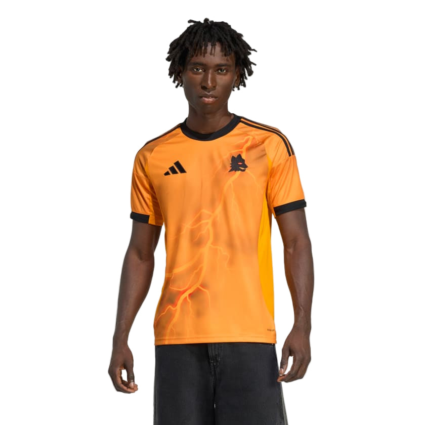 adidas Roma Paulo Dybala Away Jersey w/ Europa League Patches 25/26 (Orange/Black)