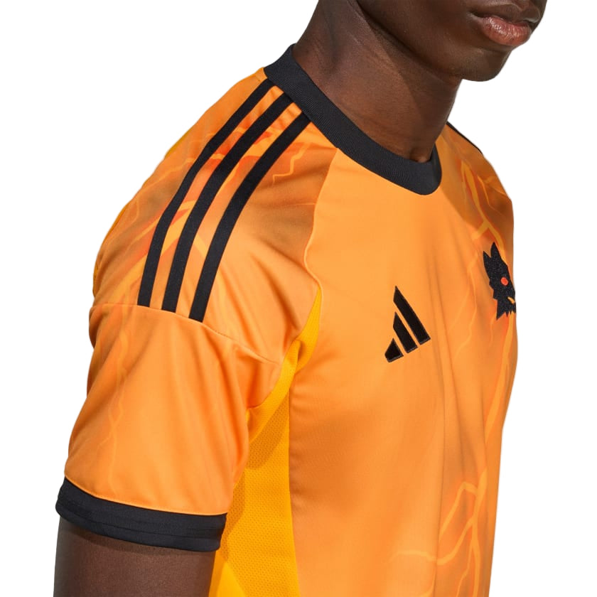 adidas Roma Jan Ziółkowski Away Jersey w/ Serie A Patch 25/26 (Orange/Black)