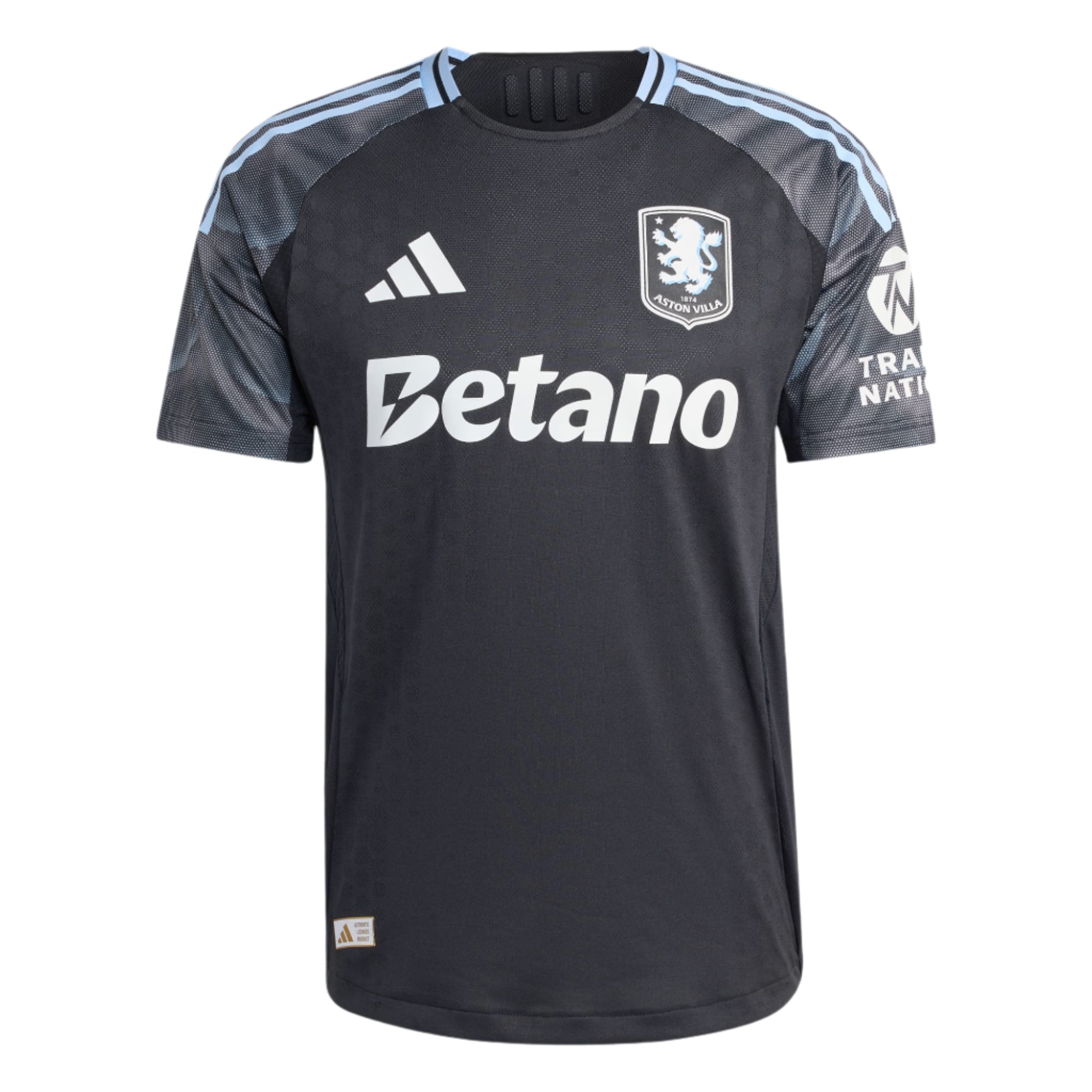 adidas Aston Villa 25/26 Authentic Away Jersey (Black/Global Blue)