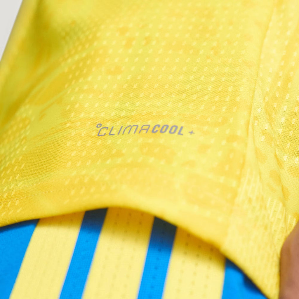 adidas Men's Ospina Colombia 2026 Authentic Home Jersey (Impact Yellow)