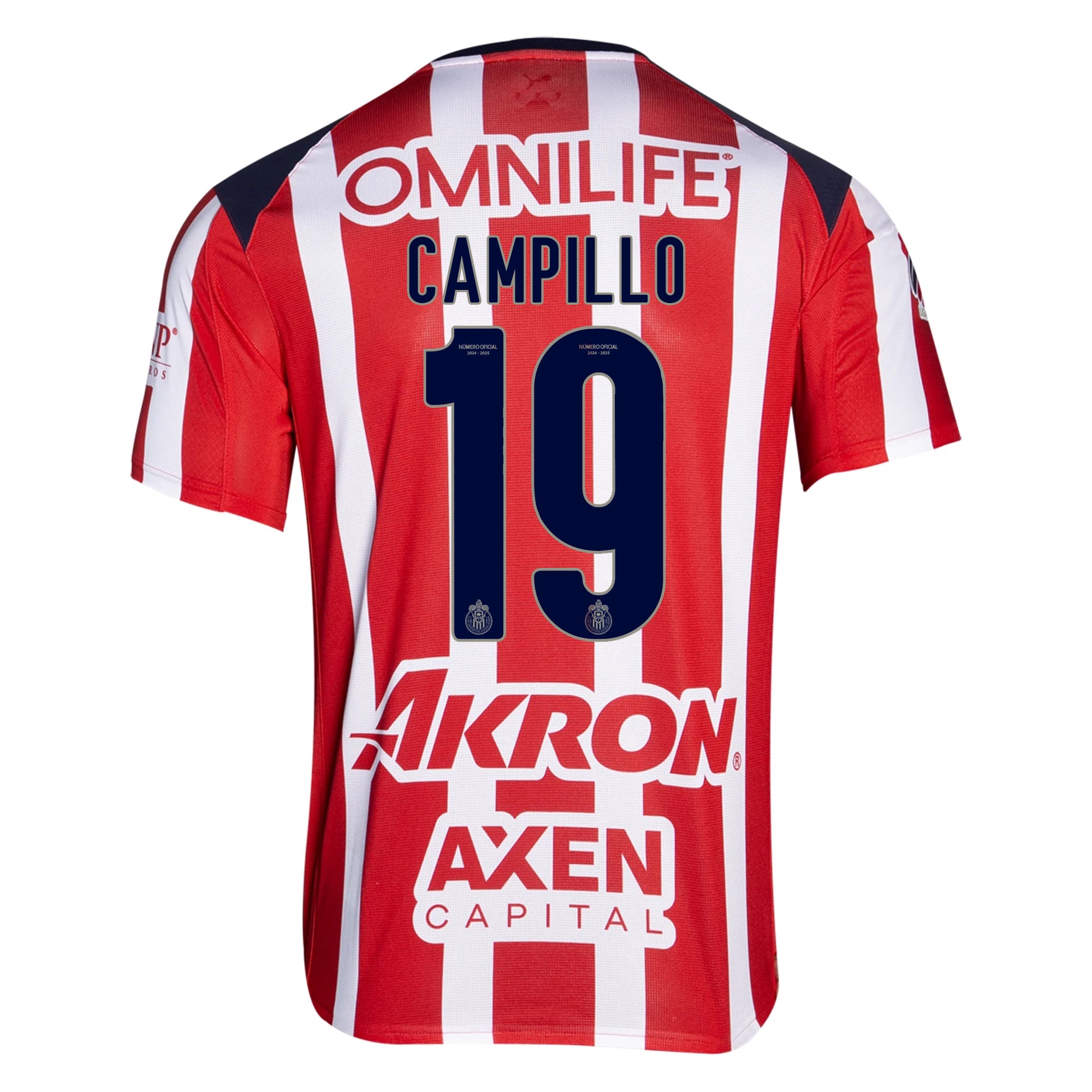 Puma Diego Campillo Men's Chivas De Guadalajara Home Jersey 25/26 (Puma Red/White)