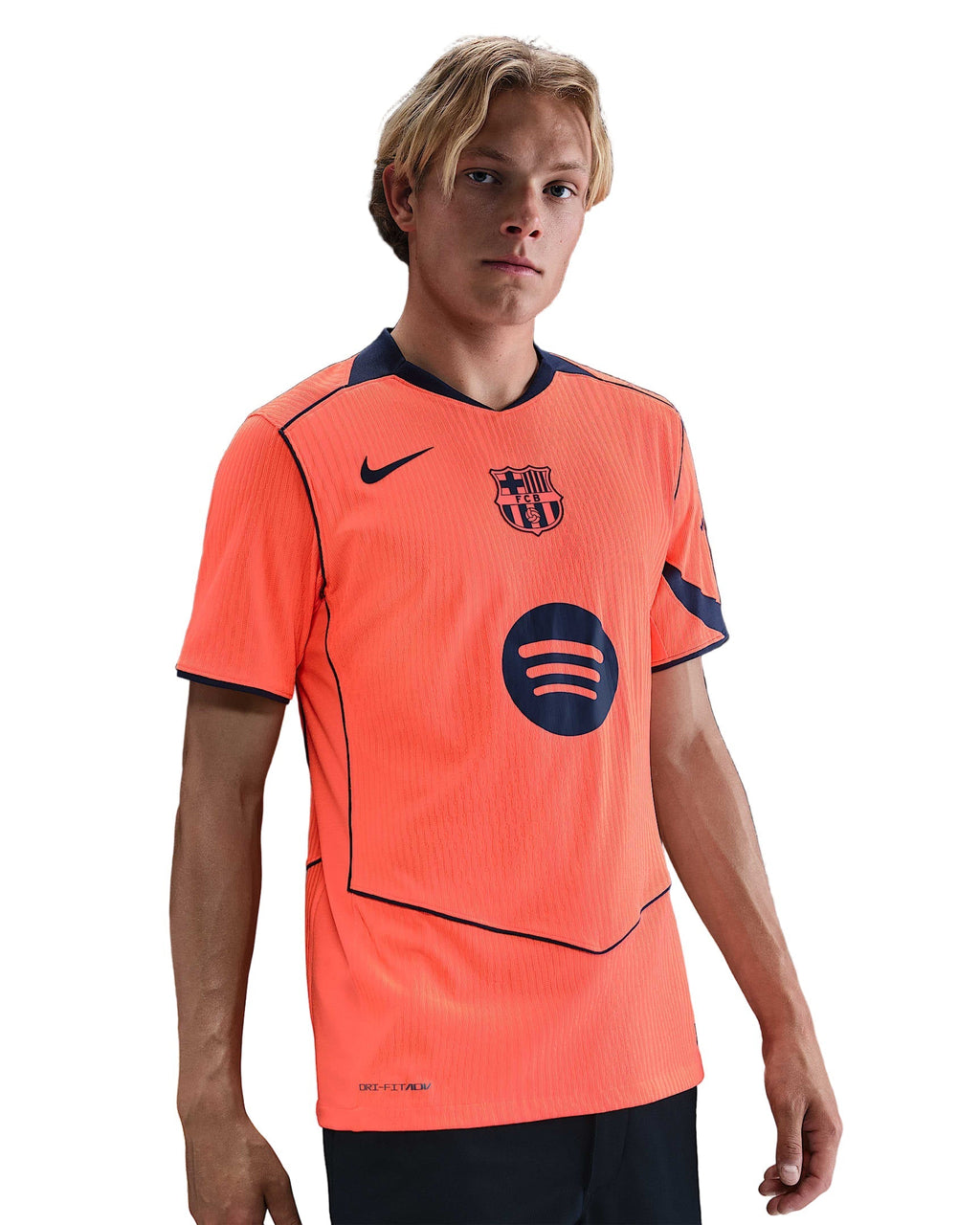 Nike FC Barcelona Authentic Third T90 Jersey 25/26 (Bright Mango/Midnight Navy)