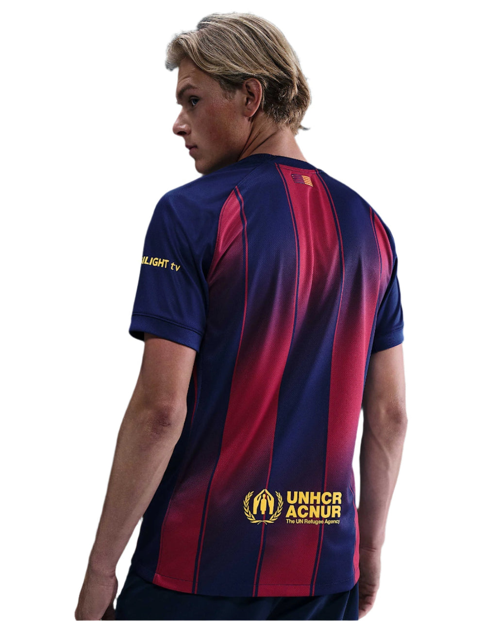 Nike Lewandowski FC Barcelona Home Jersey 25/26 w/ Champions League Patches (Deep Royal Blue/Midwest Gold)