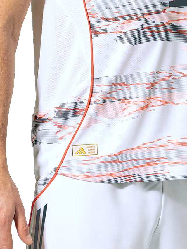 adidas Harry Kane Bayern Munich Authentic Away Jersey 25/26 w/ Sponsor + Meister Bundesliga Patch (White/Red)