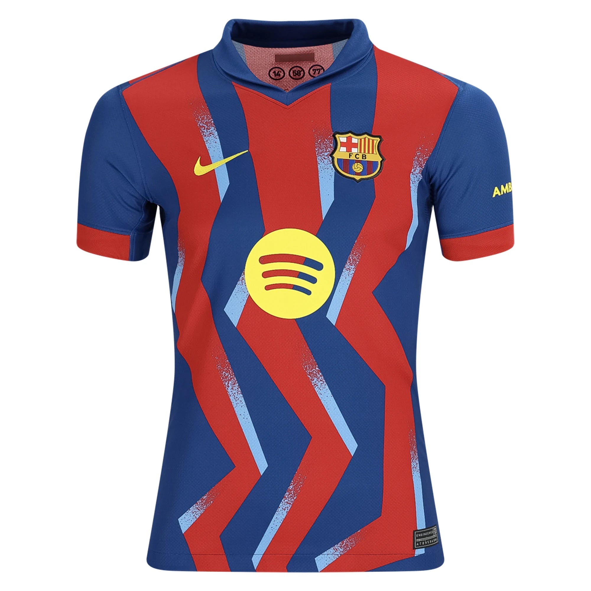 Nike Youth Gerard Martin FC Barcelona 4th Soccer Jersey 25/26 (Gym Blue/Salsa Red)