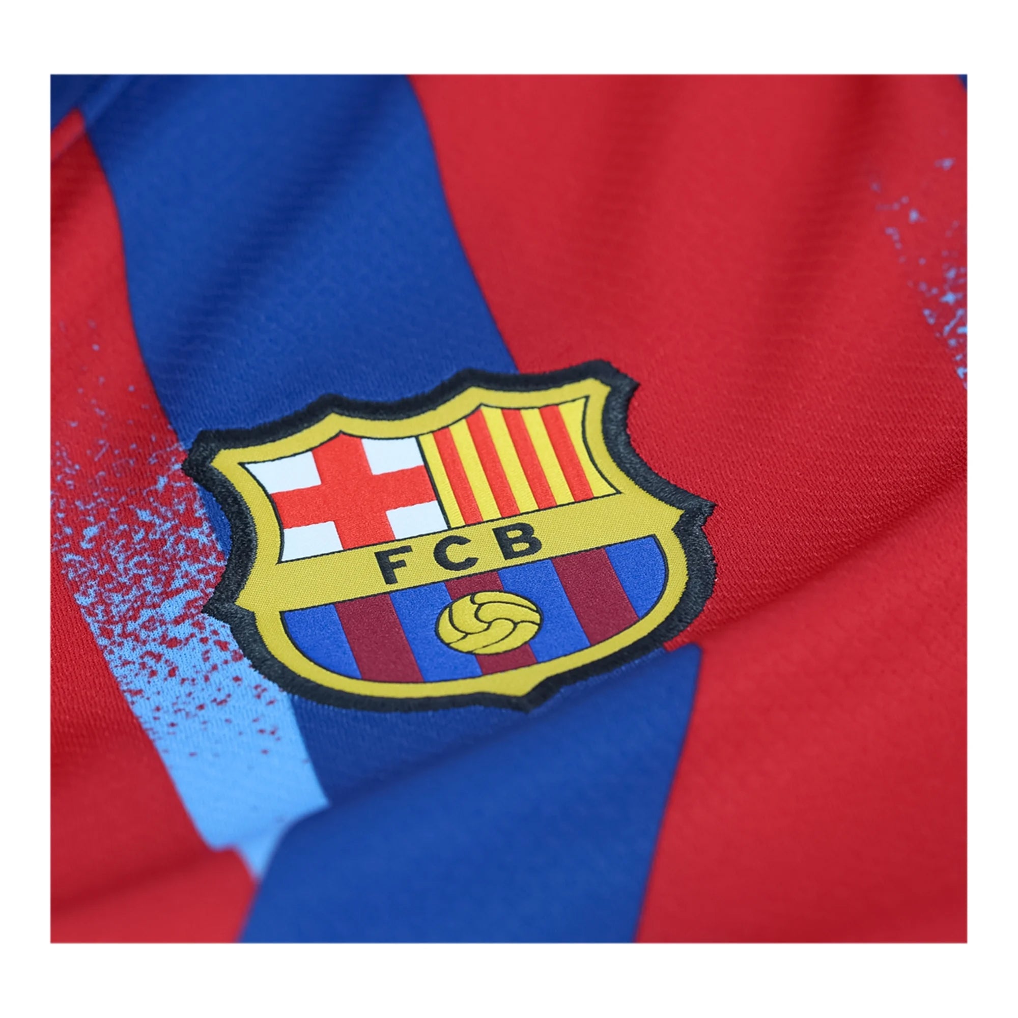 Nike Youth Gerard Martin FC Barcelona 4th Soccer Jersey 25/26 (Gym Blue/Salsa Red)