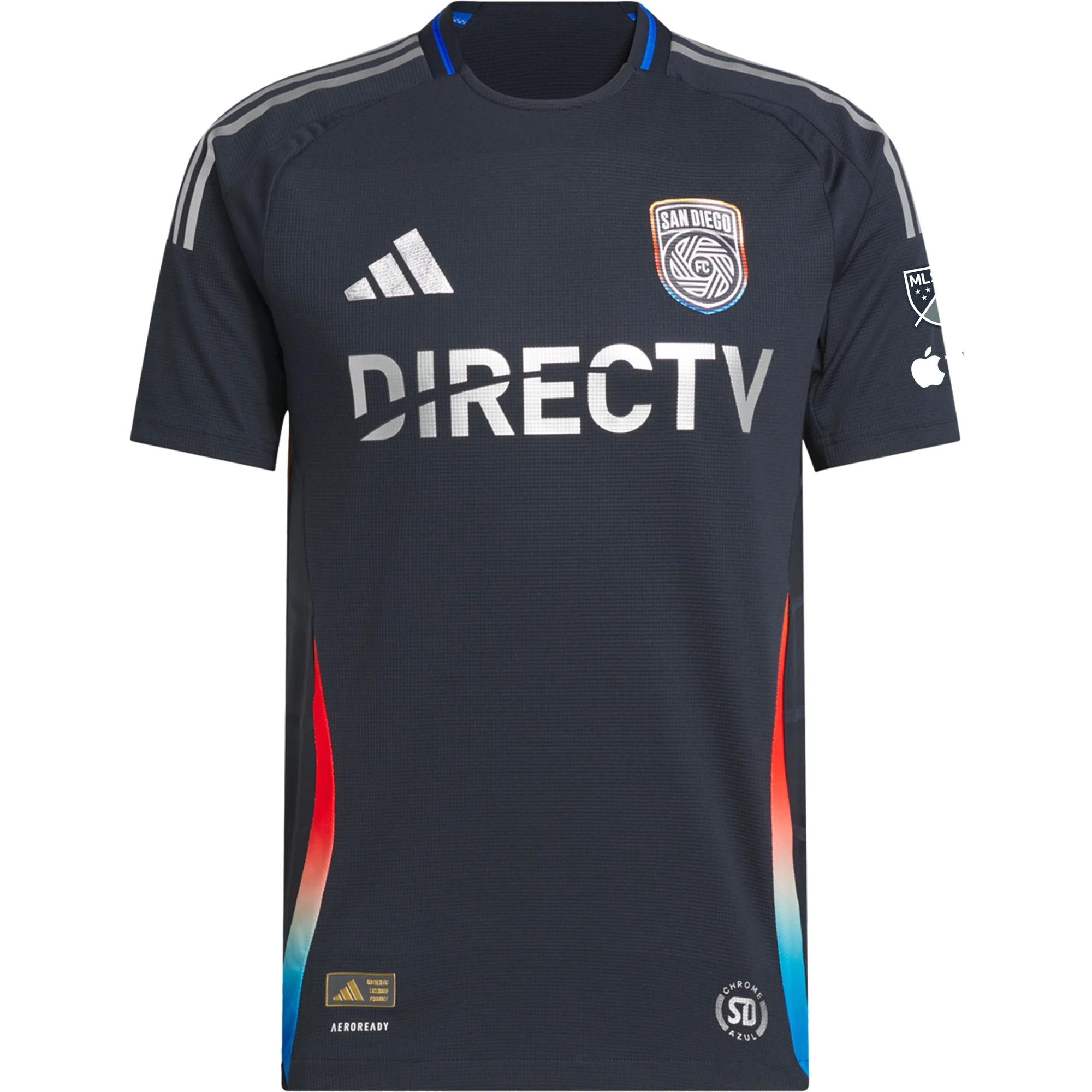 adidas Tomas Angel San Diego FC Authentic Home Jersey w/ MLS + Apple TV Patches 25/26 (Night Navy)