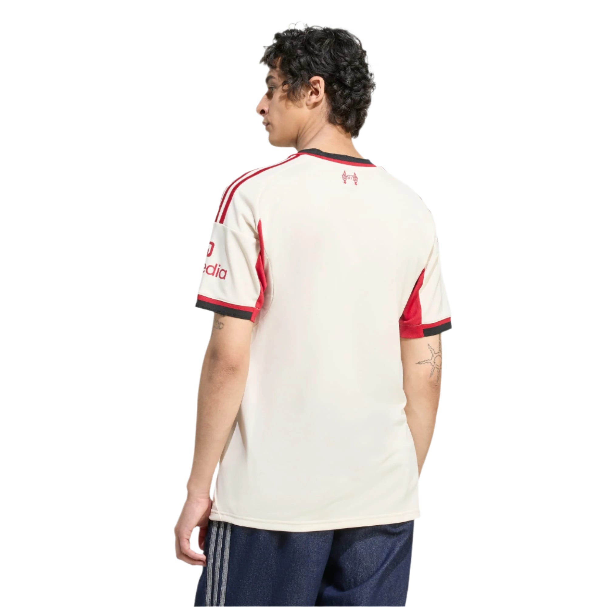 adidas Men's Liverpool Dominik Szoboszlai Away Jersey w/ EPL Champions Patch 25/26 (Wonder White)