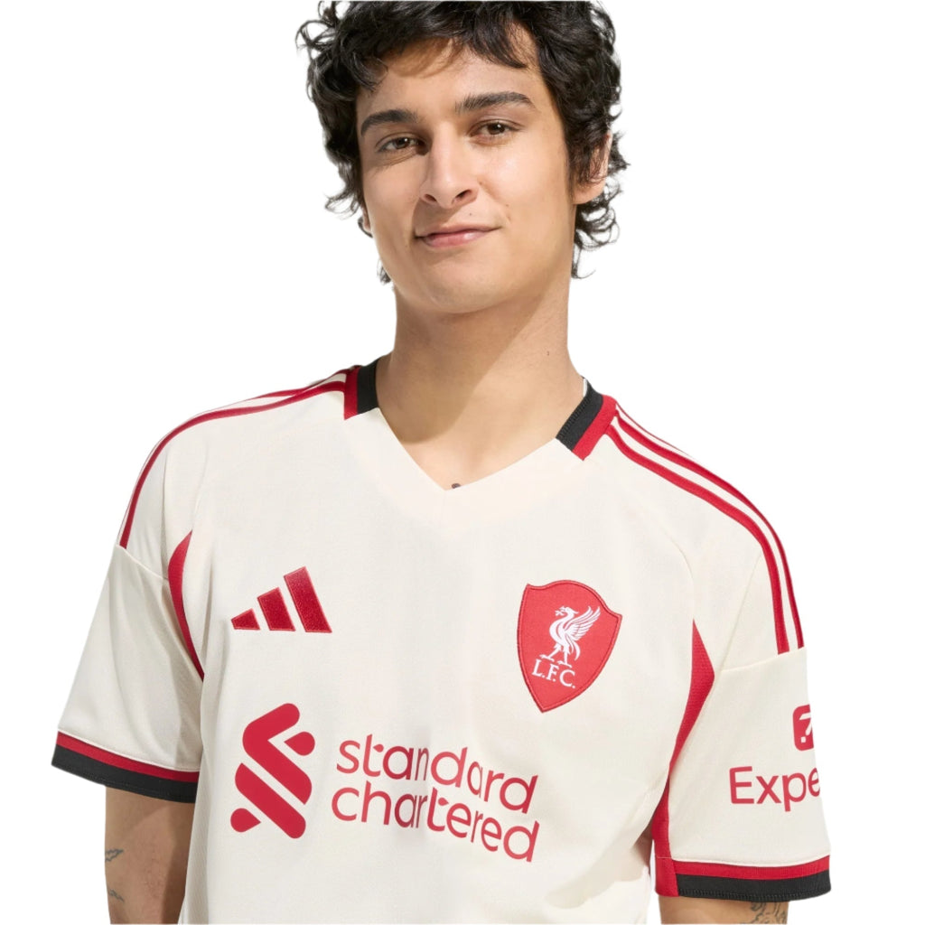 adidas Men's Liverpool Away Jersey 25/26 (Wonder White)