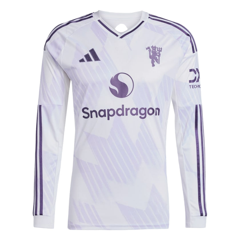 adidas Men's Manchester United 25/26 Long Sleeve Away Jersey (White)