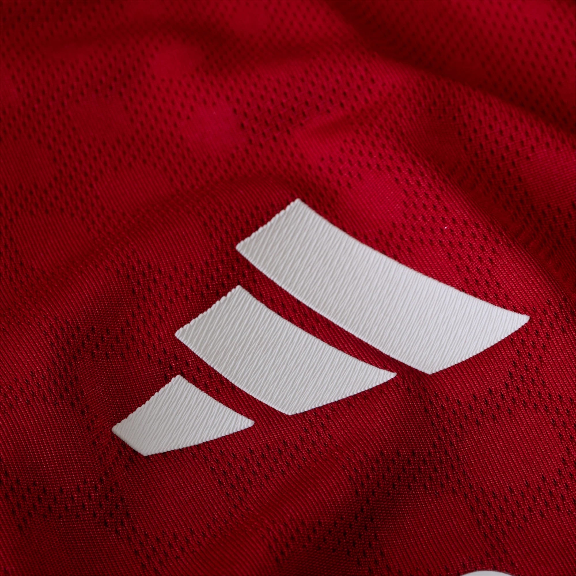 adidas Men's Liverpool FC Authentic Ekitike Home Jersey 25/26 w/ EPL + NRFR Patches (Strawberry Red)