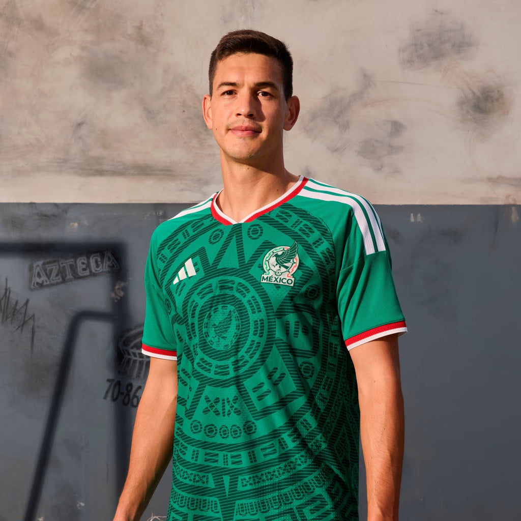 adidas Men's C. Rodriguez Mexico Authentic Home 2026 World Cup Jersey (Bold Green)
