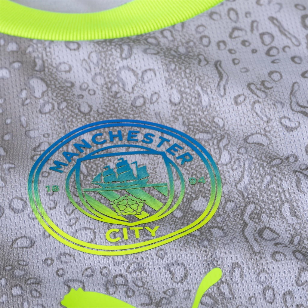Puma Men's Manchester City Matheus N. Third Jersey w/ EPL + No Room For Racism Patches 25/26 (Cool Weather/Pro Green)