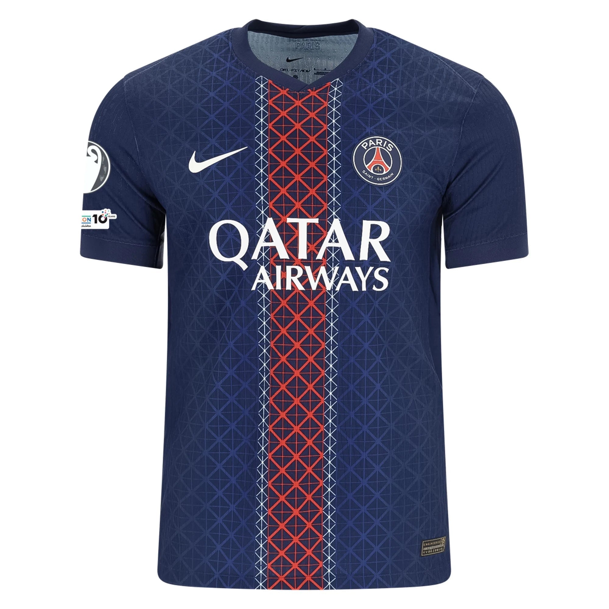 Nike Men's Mayulu Paris Saint-Germain Authentic Home Jersey 25/26 w/ Champions League Patches (Navy)