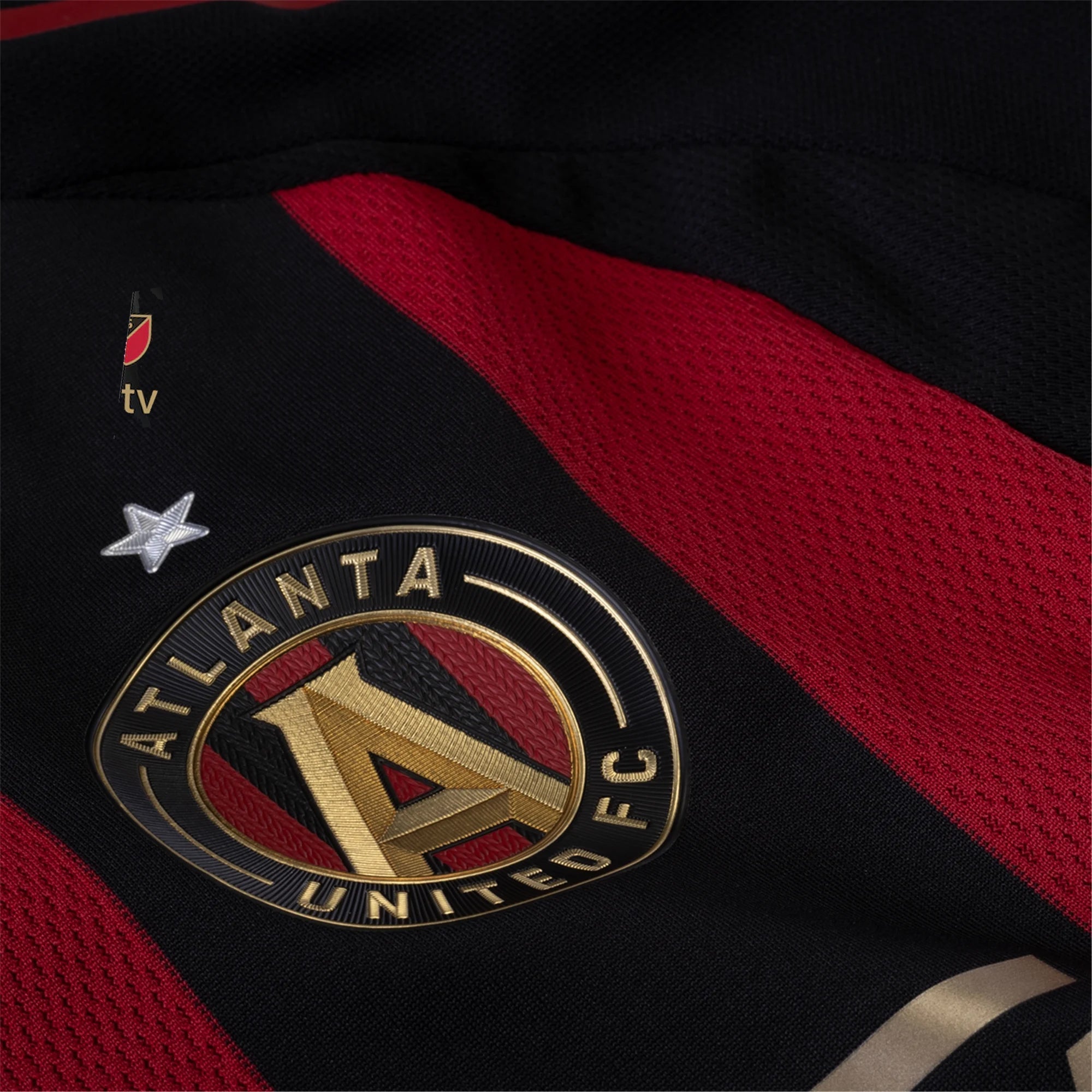 adidas Saba Lobjanidze Atlanta United Authentic Home Jersey w/ MLS Patches 25/26 (Red/Black)