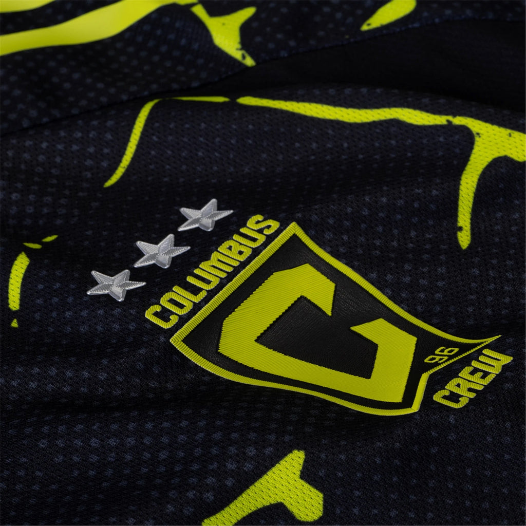 adidas Lassi Lappalainen Columbus Crew Authentic Away Jersey w/ MLS Patches 25/26 (Black/Yellow)