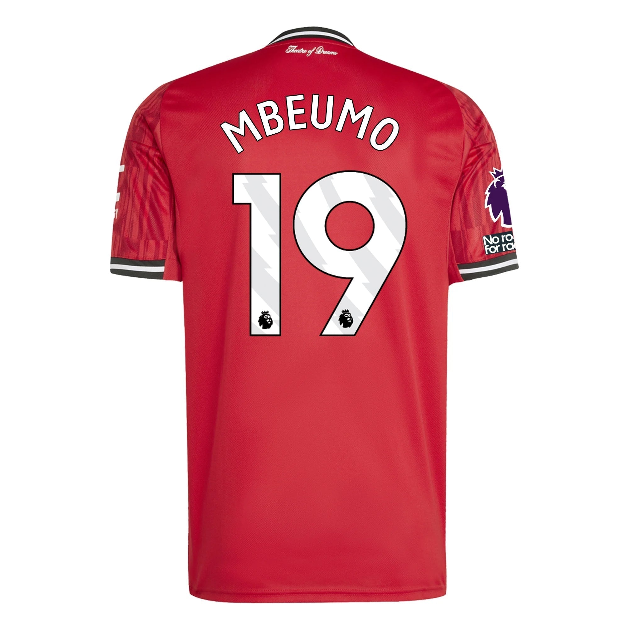 adidas Mbeumo Men's Manchester United Home Jersey 25/26 w/ EPL + NRFR Patches (Red)