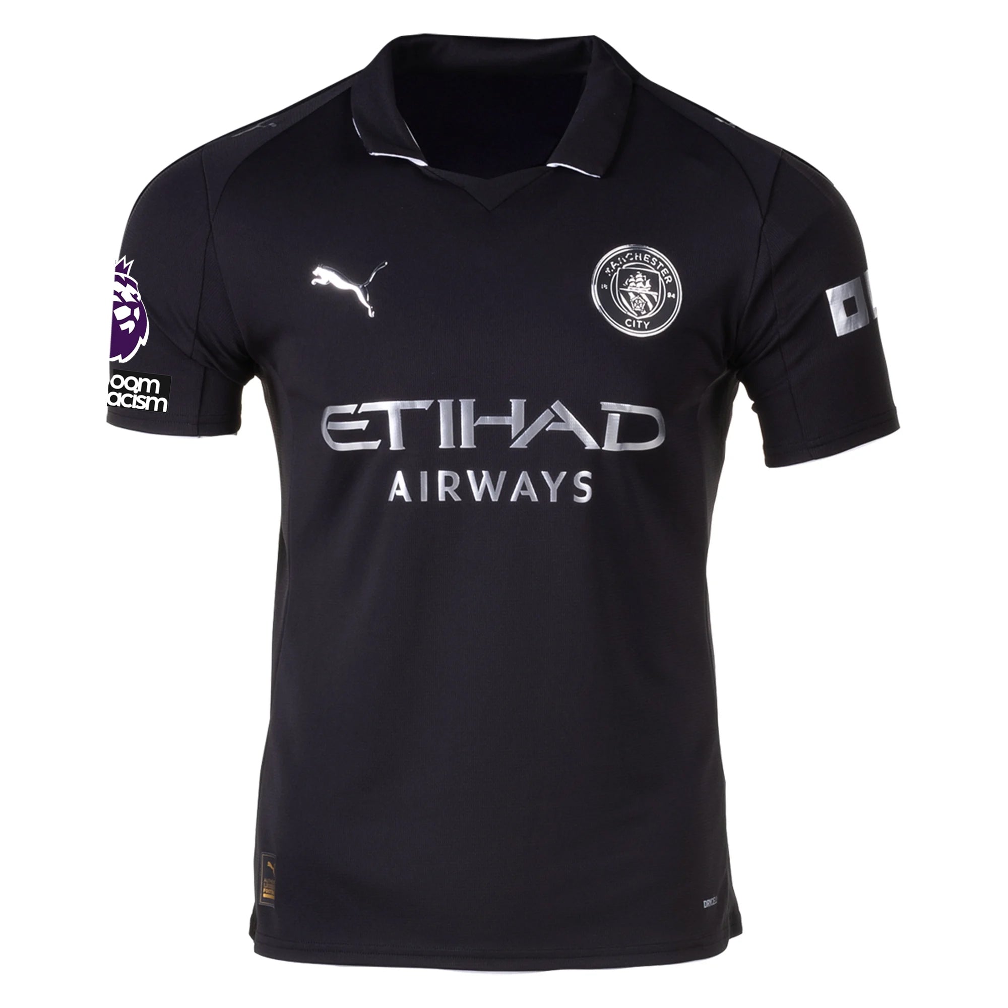 Puma Gundogan Men's Manchester City Away Jersey 25/26 w/ NRFR + EPL Patches (Puma Black)