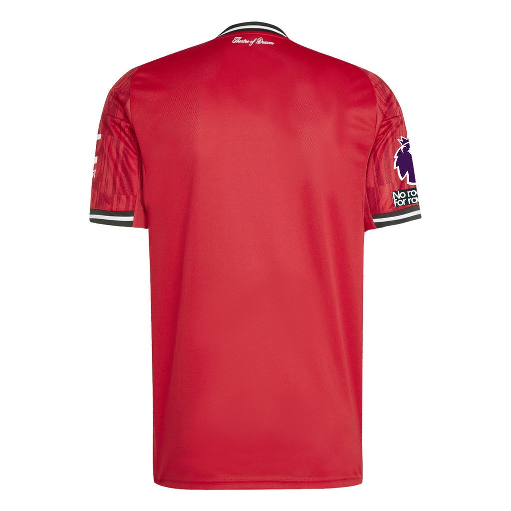 adidas Men's Manchester United Home Jersey 25/26 w/ EPL + NRFR Patches (Red)