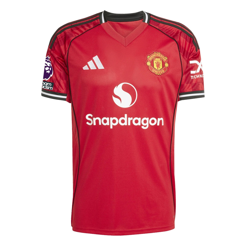 adidas Lisandro Martinez Men's Manchester United Home Jersey 25/26 w/ EPL + NRFR Patches (Red)