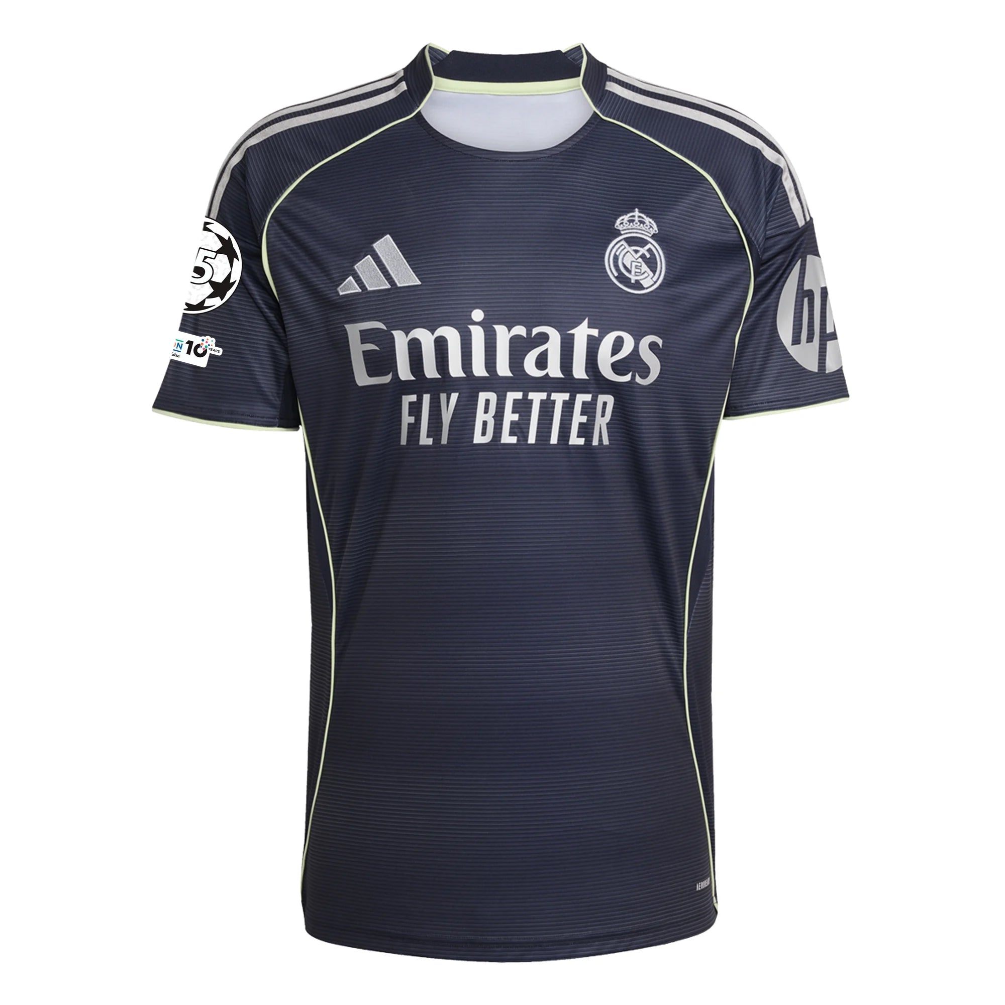 adidas Alaba Real Madrid 25/26 Away Jersey w/ Champions League Patches (Legend Ink)