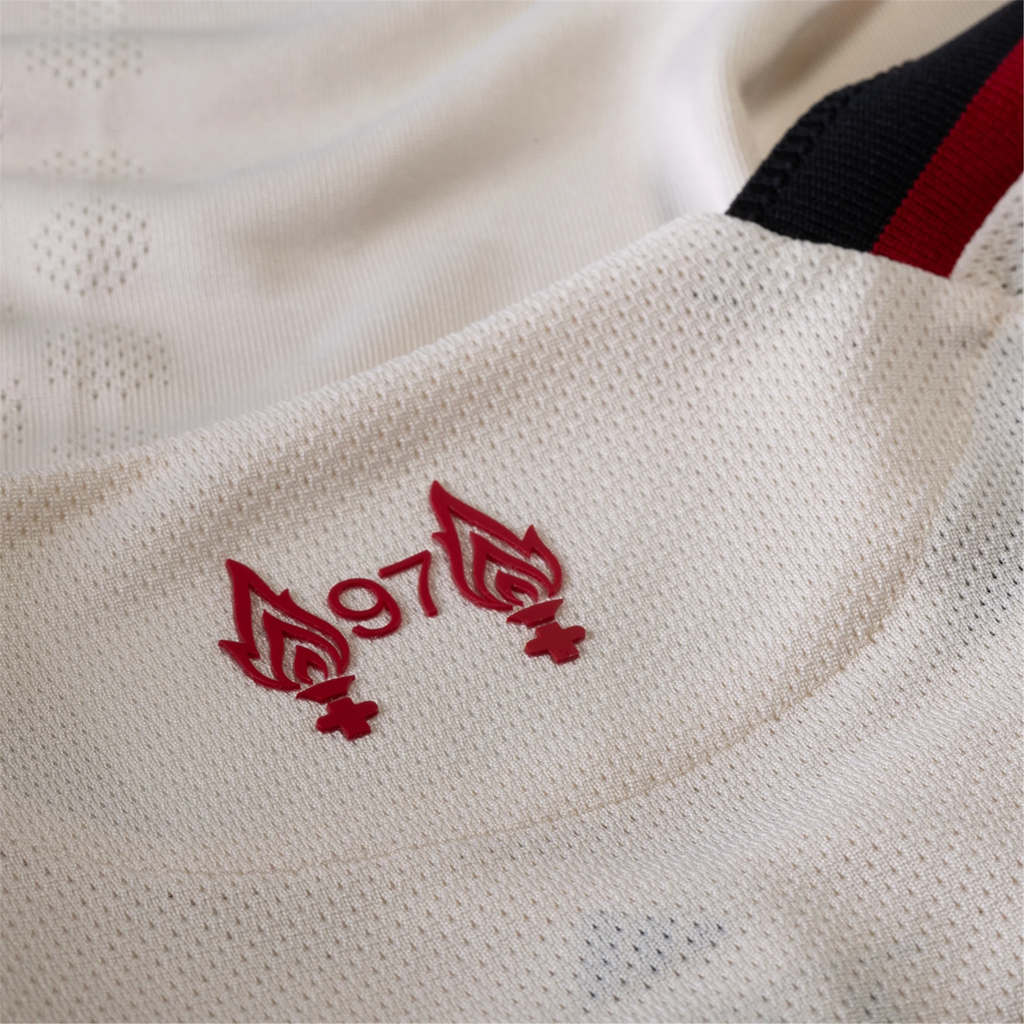 adidas Men's Liverpool Authentic Alexis Mac Allister Away Jersey w/ Champions League Patches 25/26 (Wonder White)