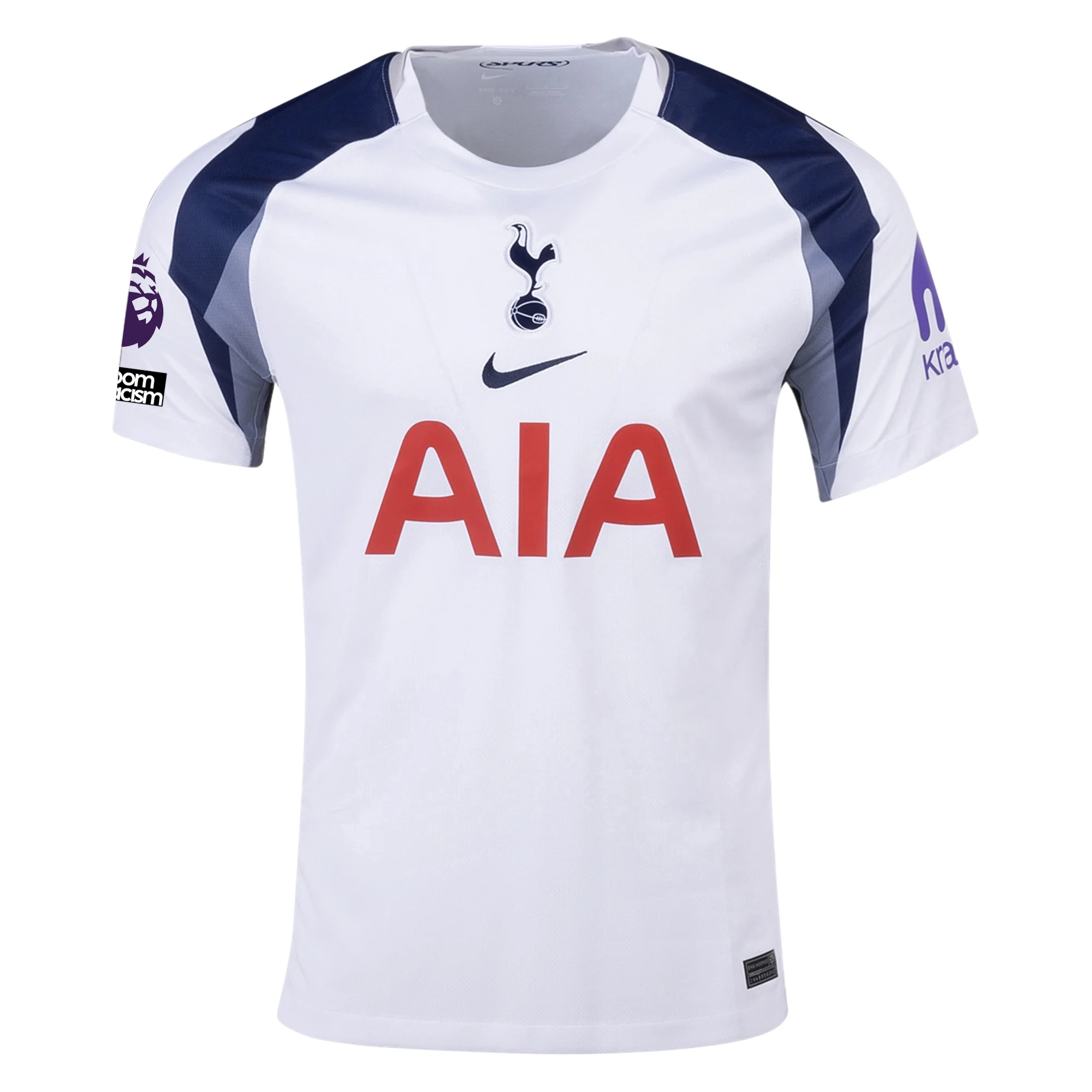 Nike Johnson Tottenham Hotspurs Home Jersey w/ EPL + No Room For Racism Patch 25/26 (White/Iron/Binary Blue)