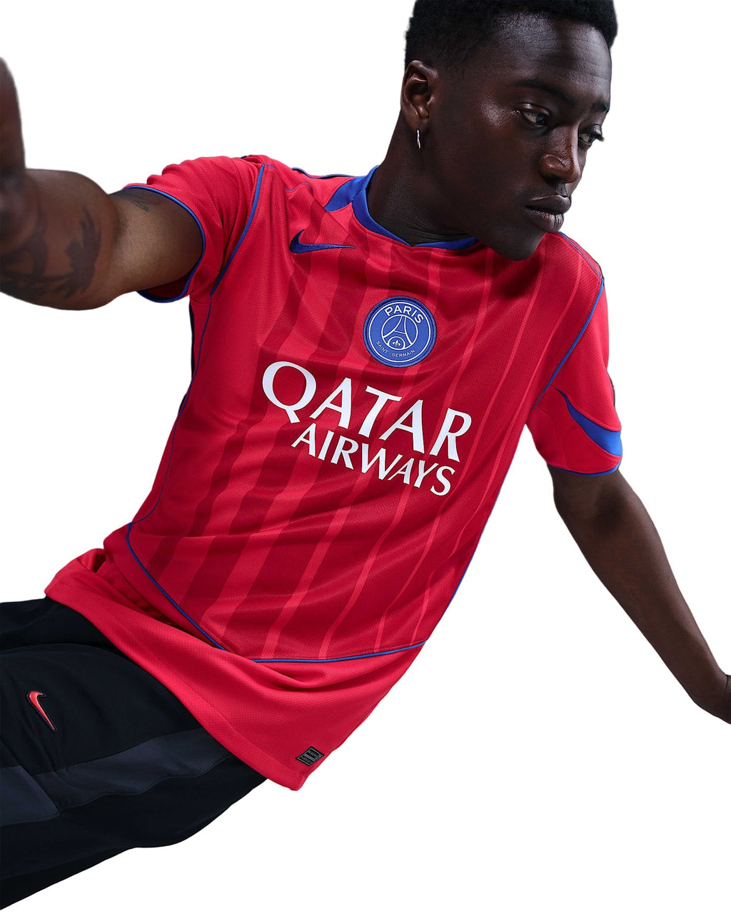 Nike Men's Paris Saint-Germain 25/26 Stadium Third Jersey (Sport Red/Hyper Royal)