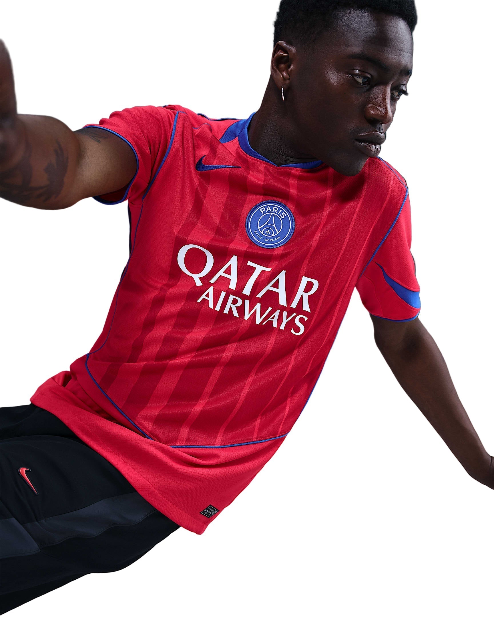 Nike Men's Paris Saint-Germain 25/26 Stadium Third Jersey (Sport Red/Hyper Royal)