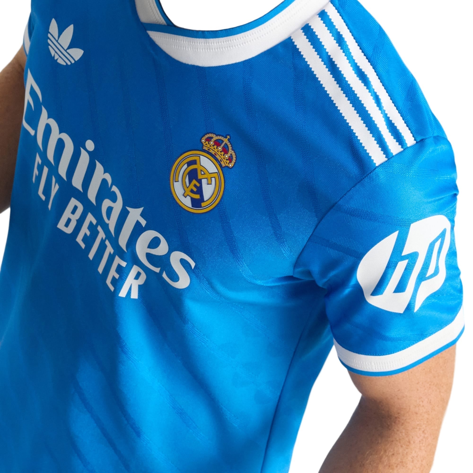 adidas Men's Rudiger Real Madrid 25/26 Authentic Third Jersey w/ Champions League Patches (Blue)