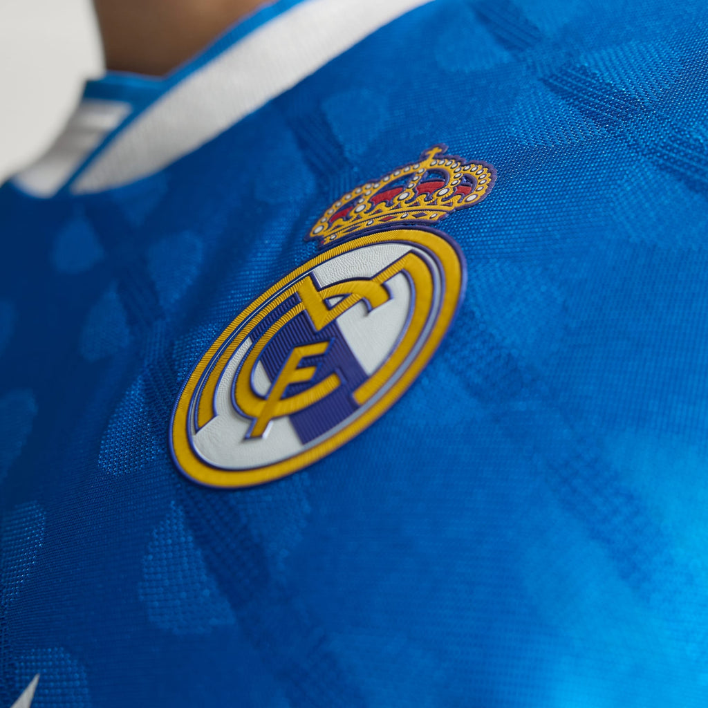 adidas Men's Arda Guler Real Madrid 25/26 Authentic Third Jersey w/ Champions League Patches (Blue)