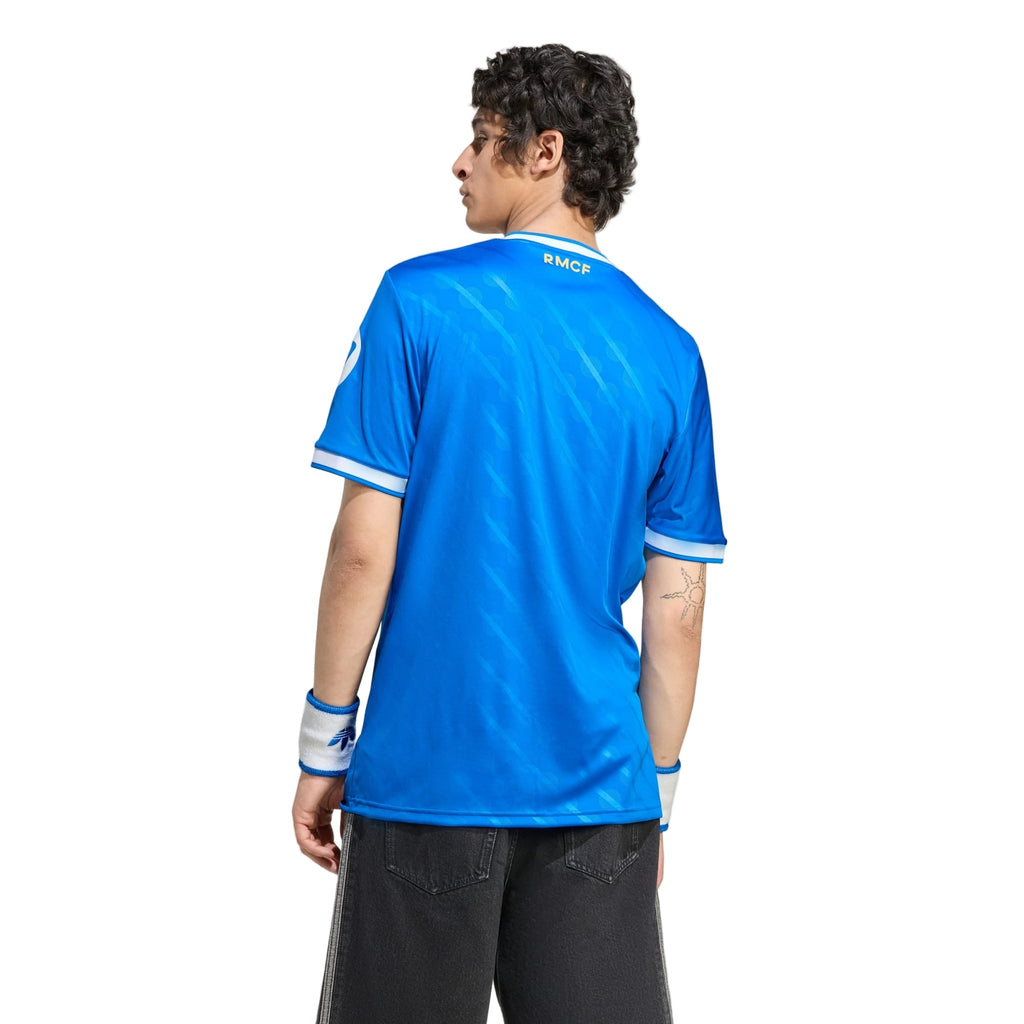 adidas Jude Bellingham Men's Real Madrid Third Jersey 25/26 w/ Champions League Patches (Blue/White)