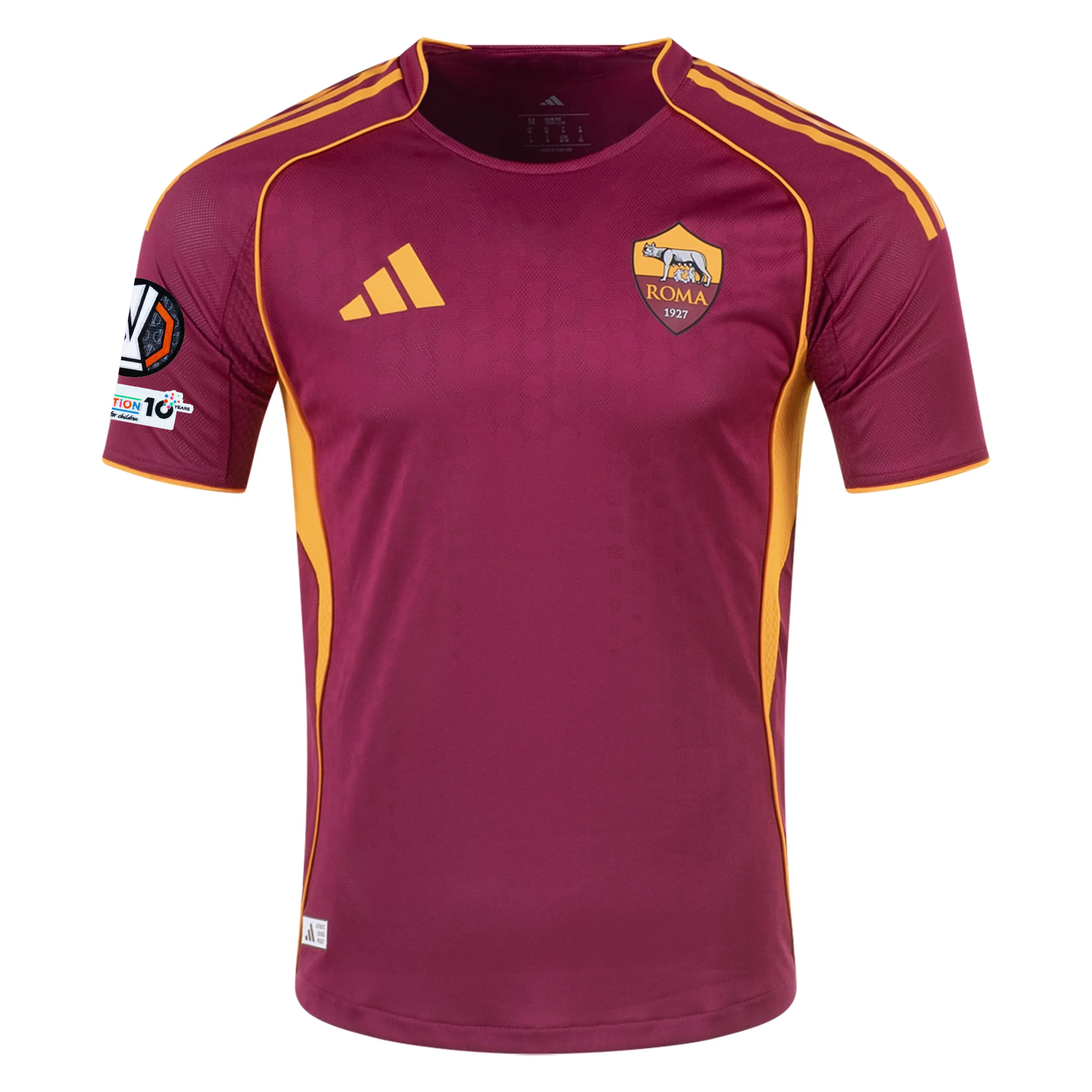 adidas Roma Authentic Neil El Aynaoui Home Jersey w/ Europa League Patches 25/26 (Burgundy)