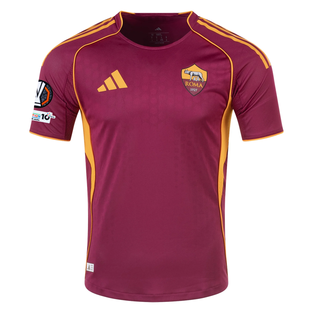 adidas Roma Authentic Daniele Ghilardi Home Jersey w/ Europa League Patches 25/26 (Burgundy)
