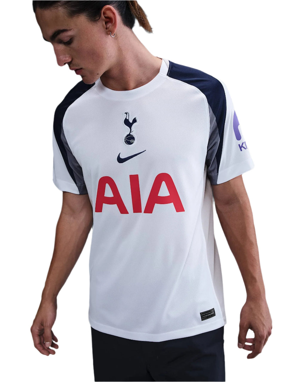 Nike Maddison Tottenham Hotspurs Home Jersey w/ EPL + No Room For Racism Patch 25/26 (White/Iron/Binary Blue)