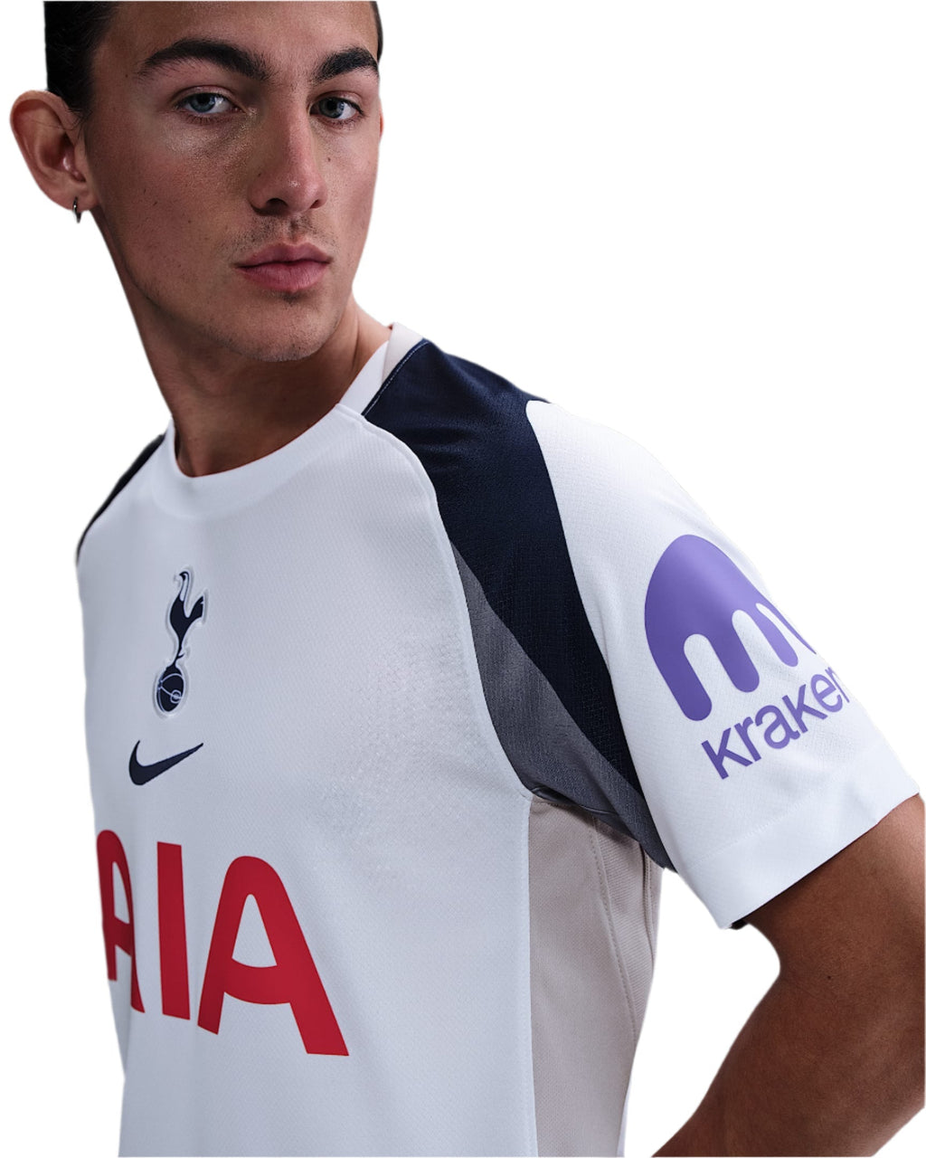 Nike Kulusevski Tottenham Hotspurs Home Jersey w/ EPL + No Room For Racism Patch 25/26 (White/Iron/Binary Blue)