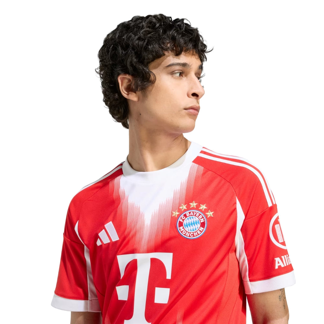 adidas Bayern Munich Home Jersey w/ Bundesliga Champion Patch 25/26 (Red)