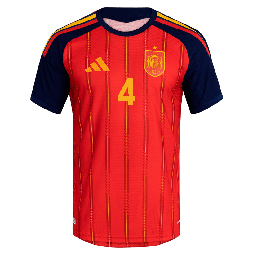 adidas Men's Cubarsi Spain Authentic World Cup Home Jersey 2026 (Vivid Red)