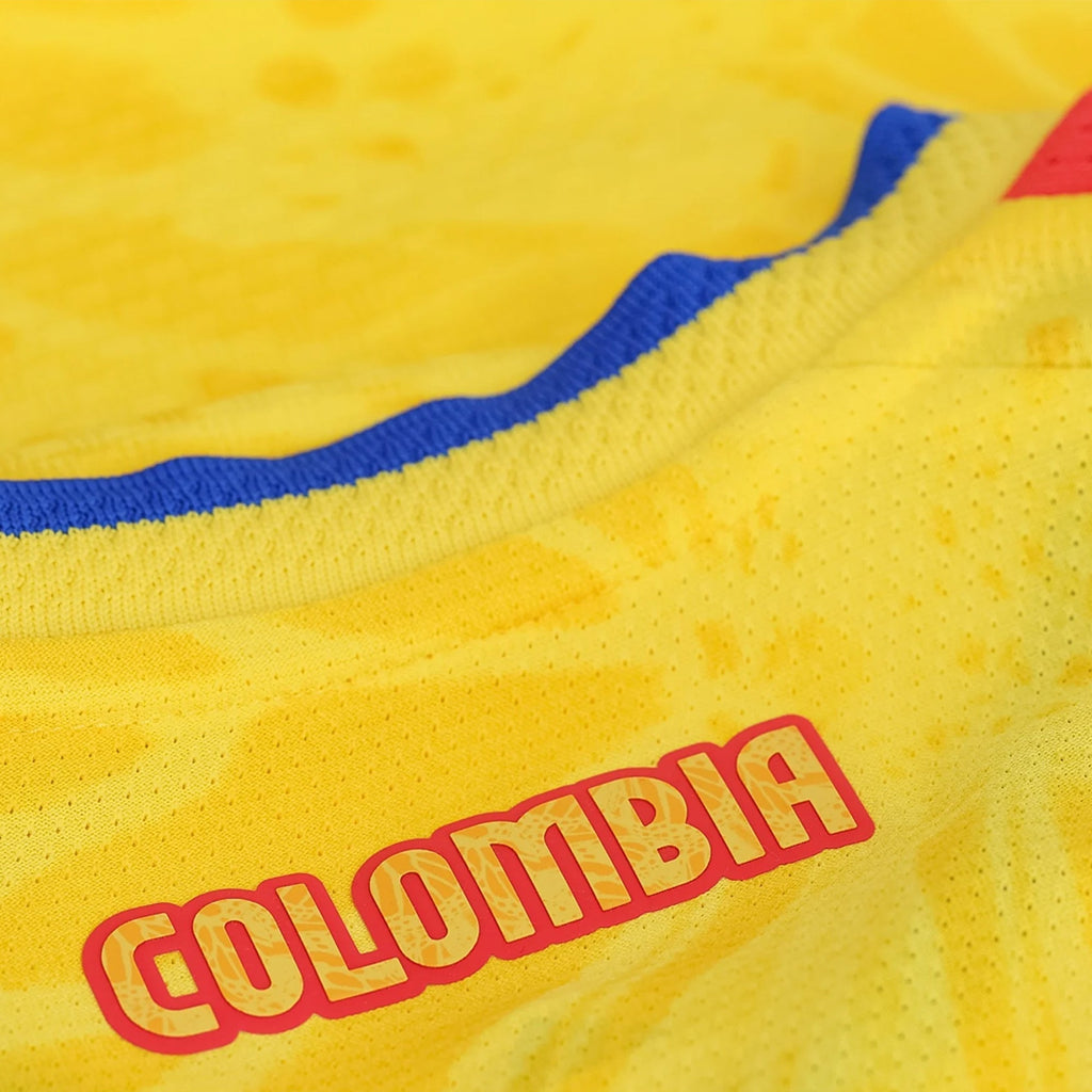 adidas Men's Munoz Colombia 2026 Authentic Home Jersey (Impact Yellow)