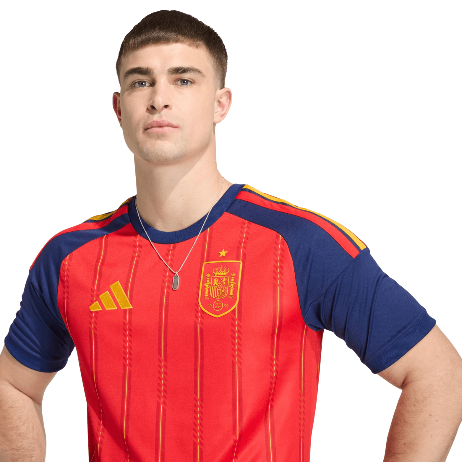adidas Men's Ferran Spain World Cup Home Jersey 2026 (Vivid Red)