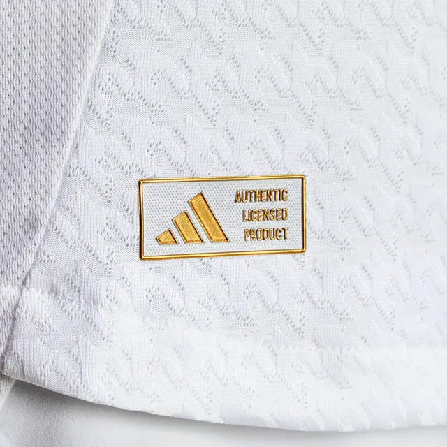 adidas F.Mendy Real Madrid Authentic Home Jersey w/ La Liga Patches 24/25 (White/Black)