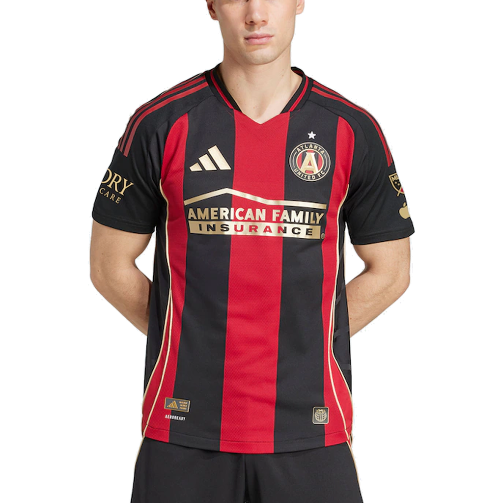 adidas Jamal Thiaré Atlanta United Authentic Home Jersey w/ MLS Patches 25/26 (Red/Black)