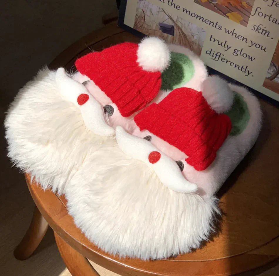 Cozy Christmas Santa Slippers