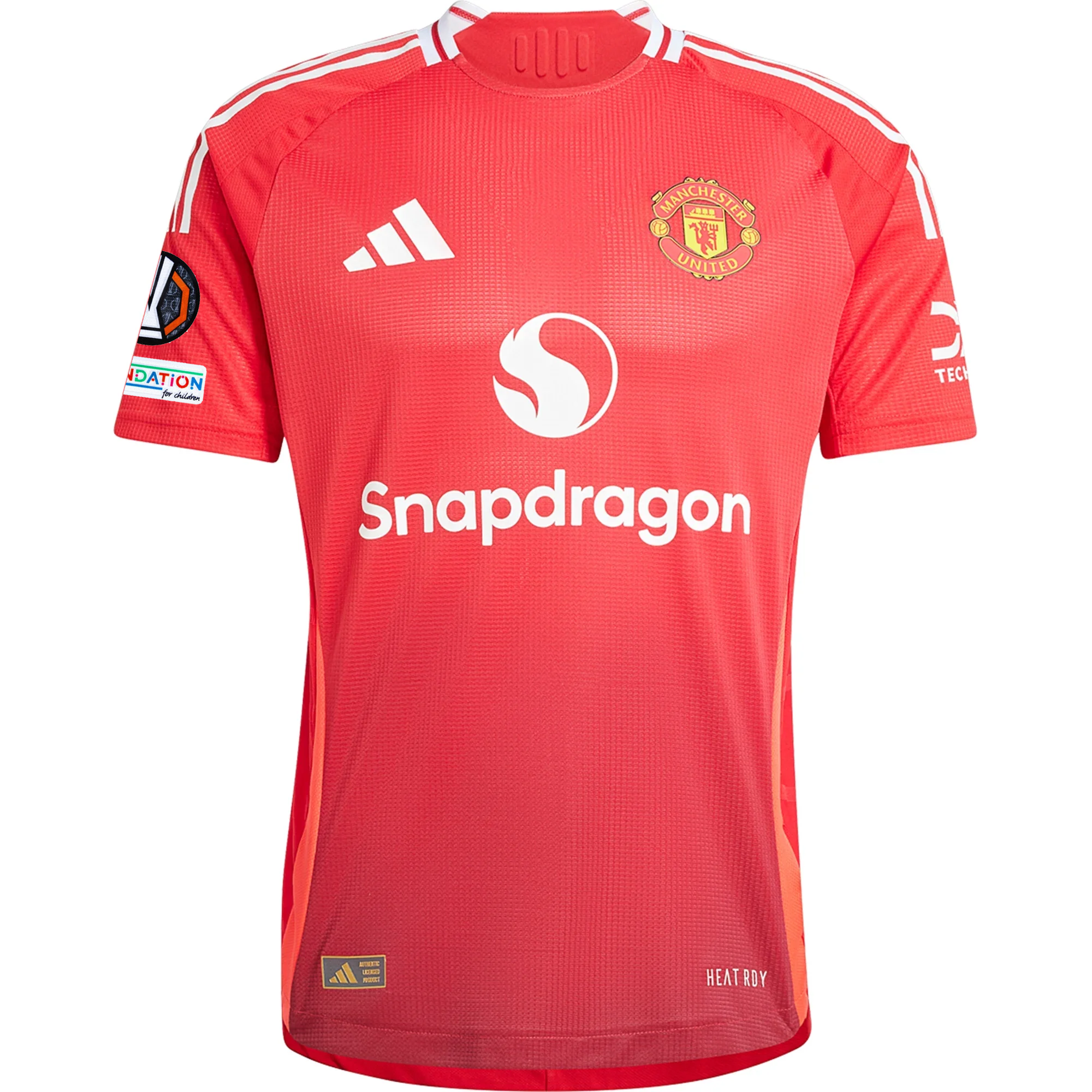 adidas Manchester United Authentic Rasmus Højlund Home Jersey w/ Europa League Patches 24/25 (MUFC Red/Bright Red)