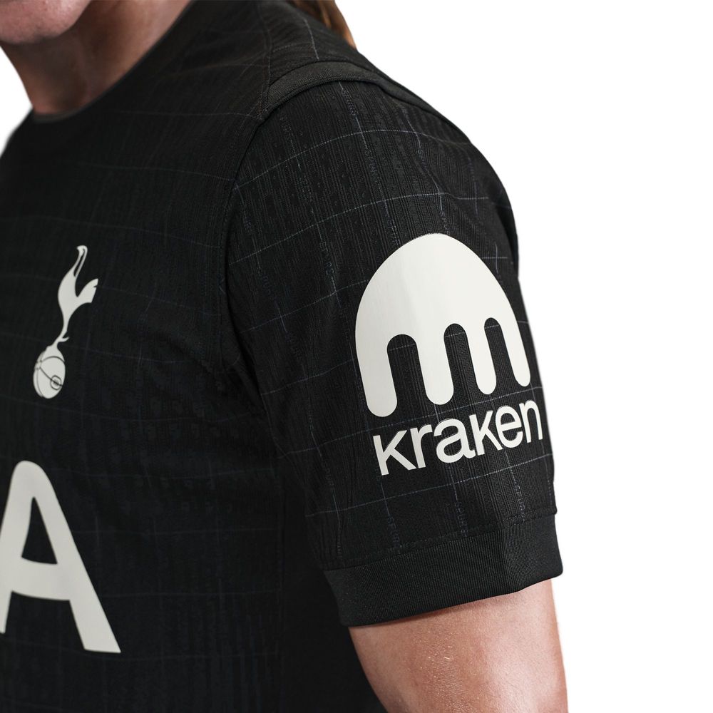 Nike Dragusin Tottenham Hotspur Authentic Away Jersey 25/26 w/ EPL Patch (Black/Iron)