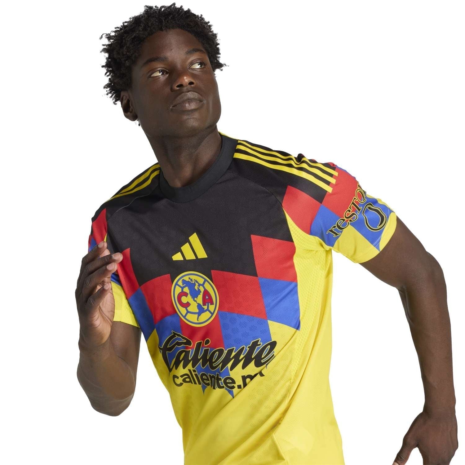 adidas K. Alvarez Men's Club America 25/26 Authentic Home Jersey (Yellow)